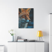 Rain-Soaked Fox Twilight Portrait Wall Art & Canvas Print