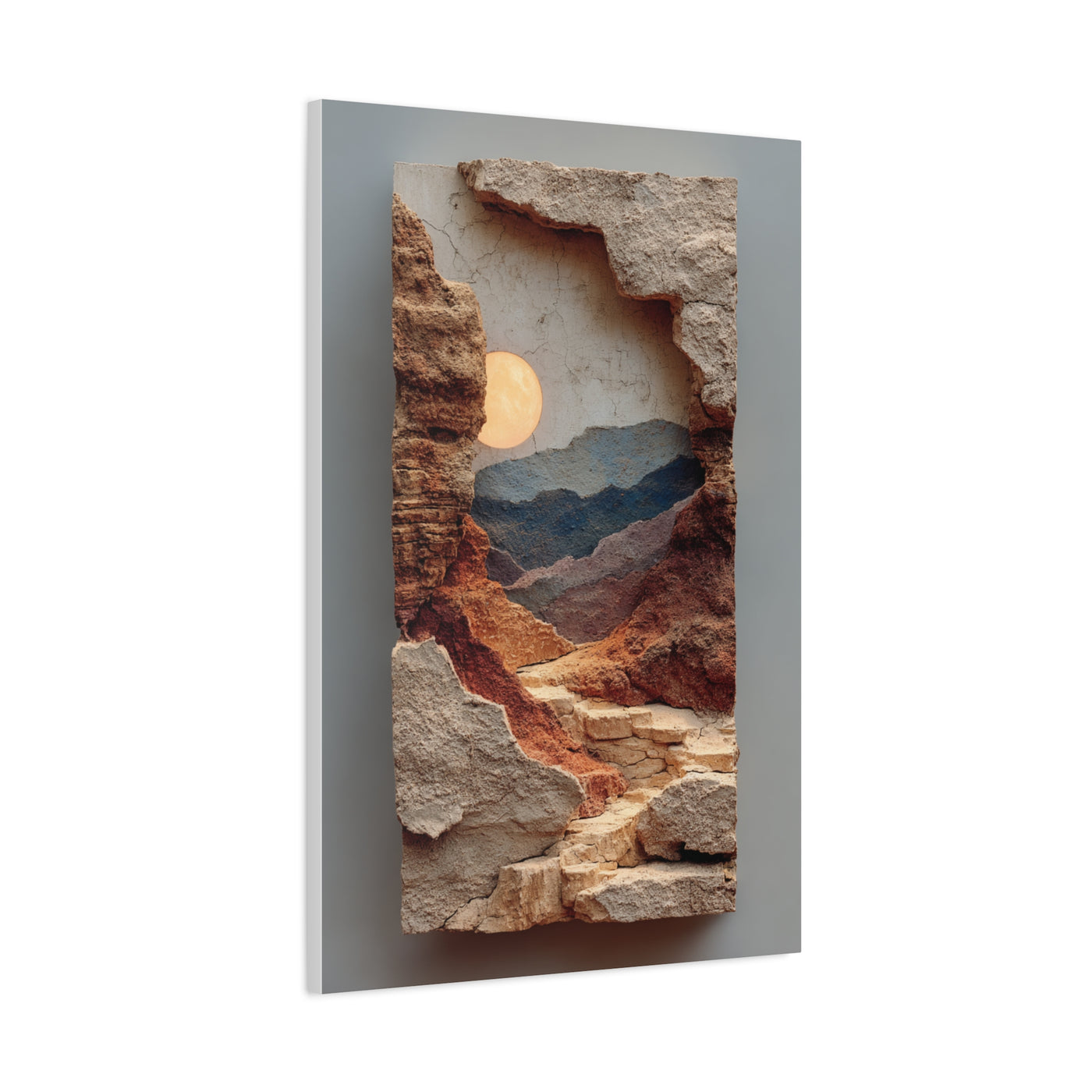 Sculptural Desert Window Relief Wall Art & Canvas Print