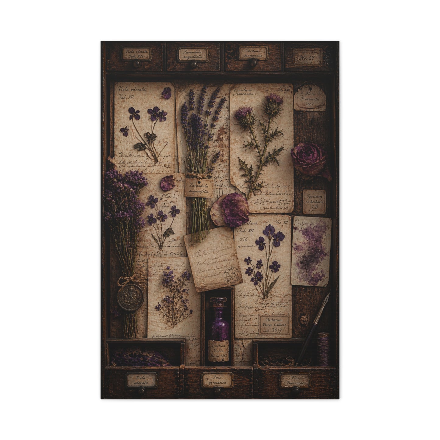 Antique Botanical Herbarium Study Wall Art & Canvas Print