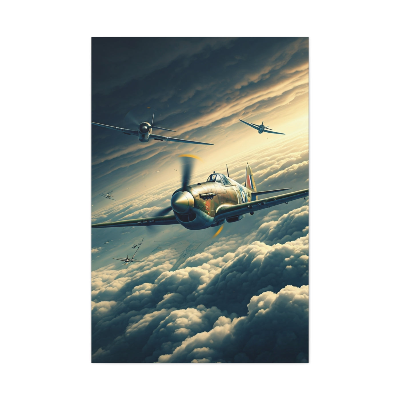 Squadron Flight Over Endless Skies Wall Art & Canvas Prints