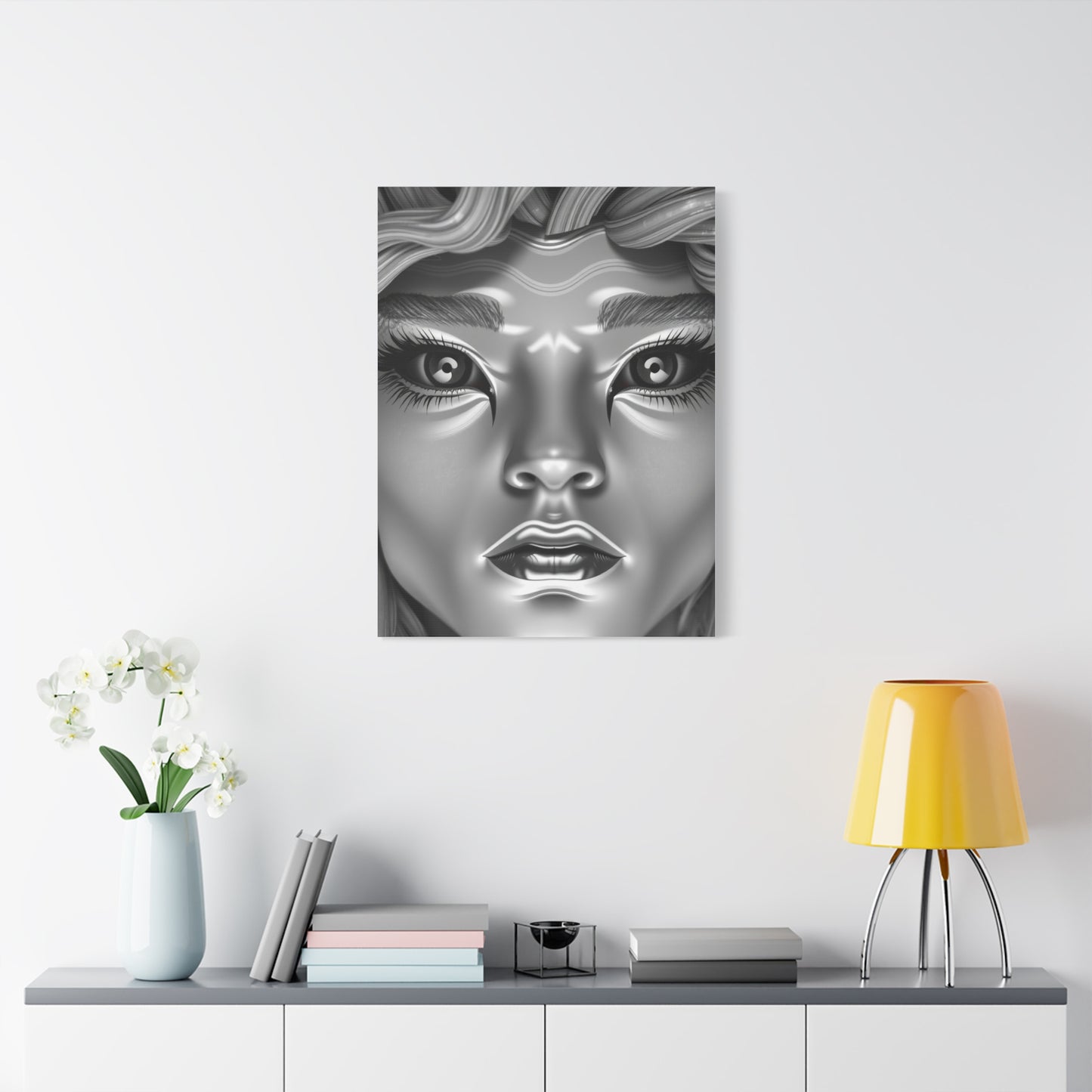 Premium Gray & White Art Supreme Canvas Gallery Wall Art & Canvas Print