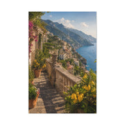 Amalfi Coast Terrace View Wall Art & Canvas Print