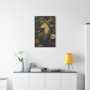 Ornamental Folk Deer Woodland Wall Art & Canvas Print