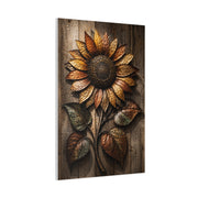 Hammered Metal Sunflower Sculpture Wall Art & Canvas Print