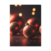 Red Christmas Baubles Festive Glow Wall Art & Canvas Print