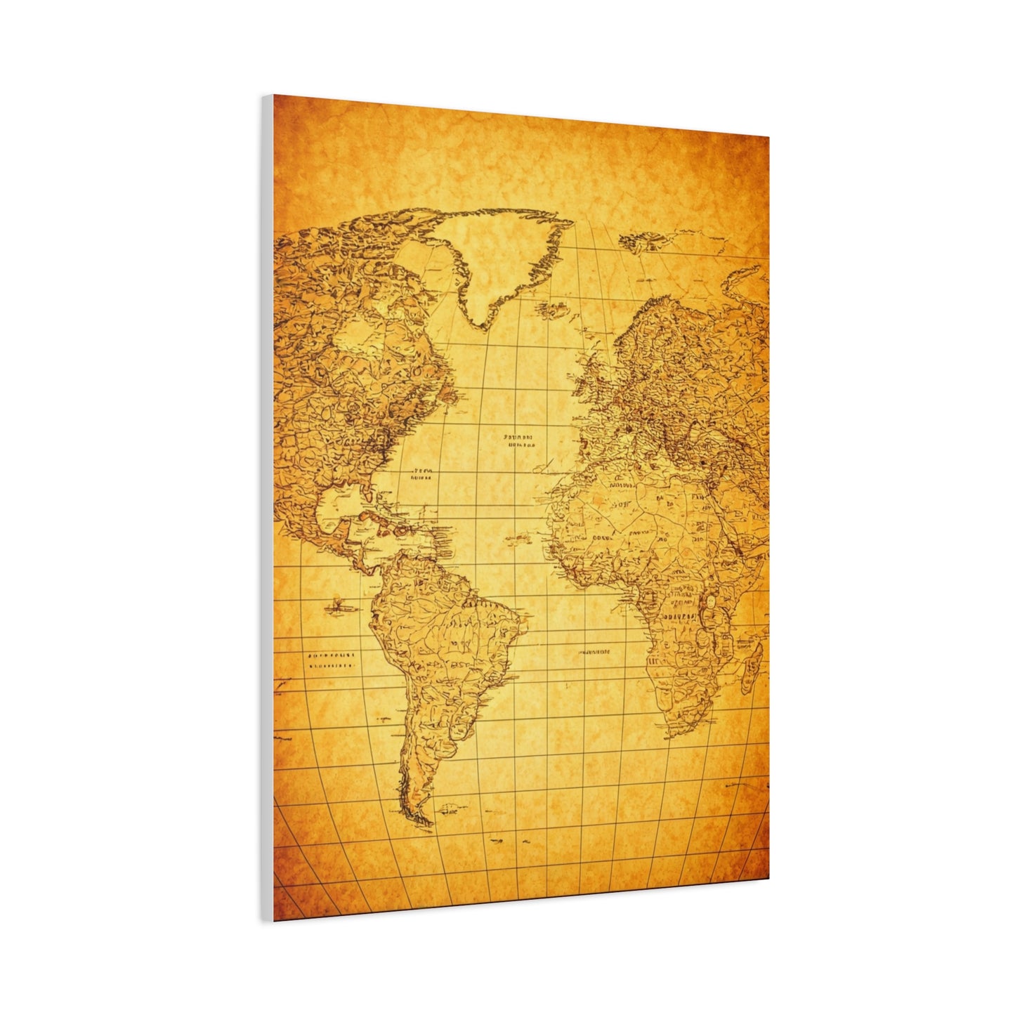 Vintage World Scroll Map Wall Art & Canvas Prints