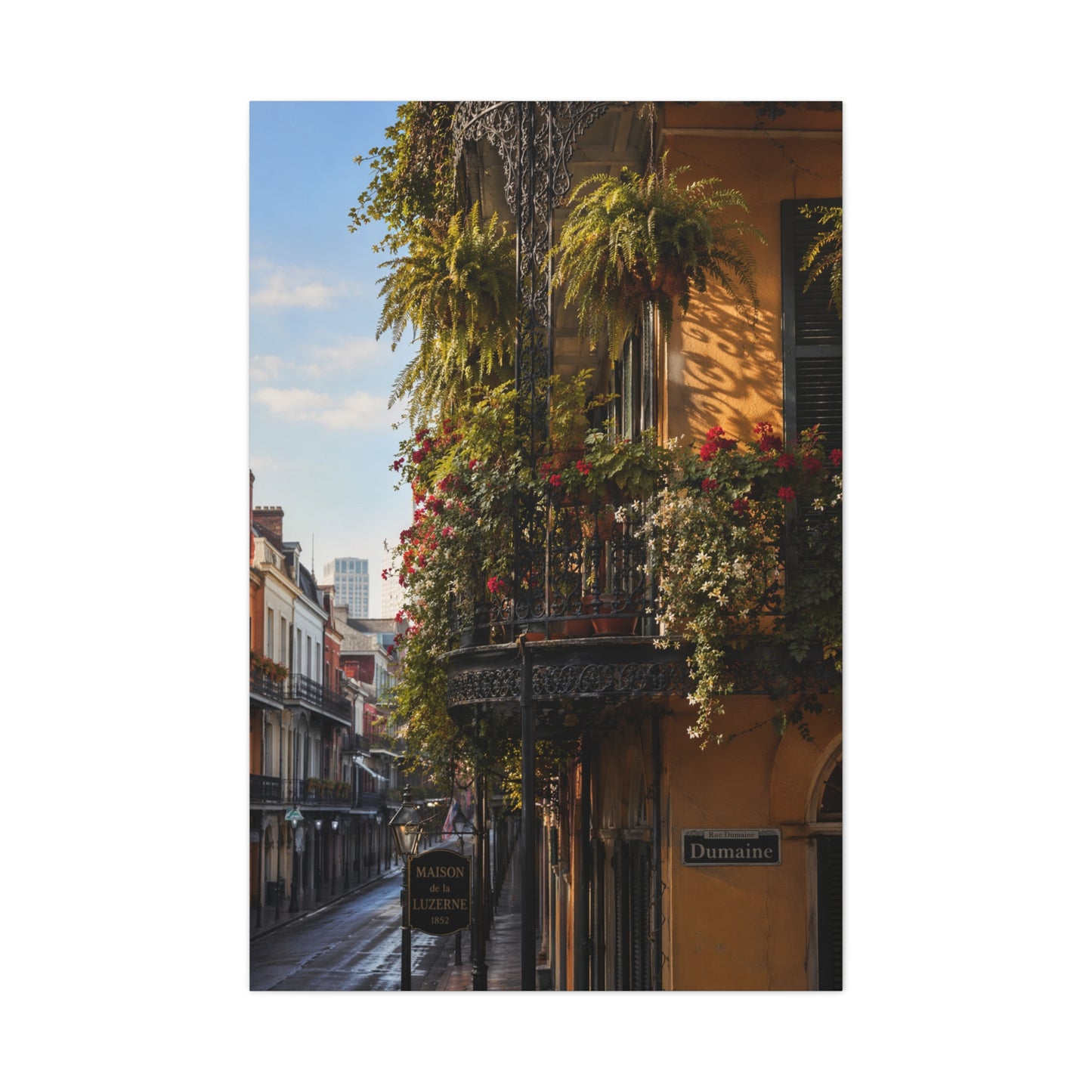 French Quarter Balcony Floral Detail Wall Art & Canvas Print