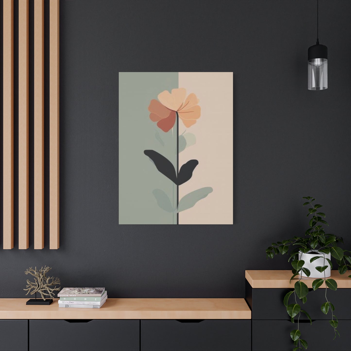 Pink Flower Entryway Wall Art & Canvas Prints