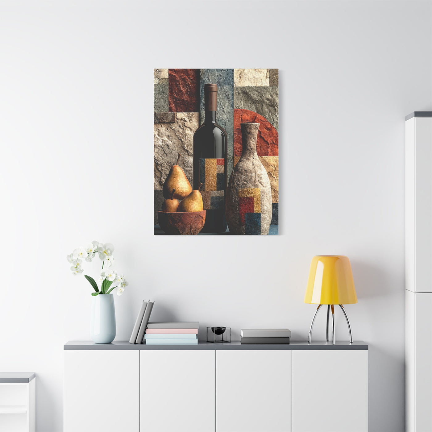 Contemporary Abstract Wine Still Life Wall Art & Canvas Print