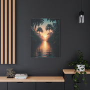 Tropical River Sunset Escape Wall Art & Canvas Prints