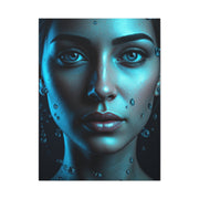 Ethereal Blue Gaze Portrait Wall Art & Canvas Prints