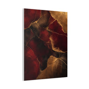 Oxblood and Gold Luxury Abstract Wall Art & Canvas Print