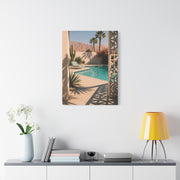 Desert Poolside Modernist Framing Wall Art & Canvas Print