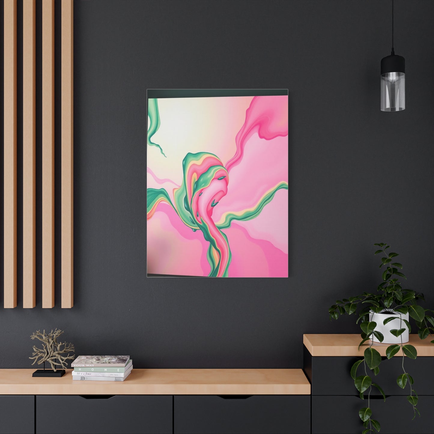 Vision Green & Pink Canvas Art Art Wall Art & Canvas Print