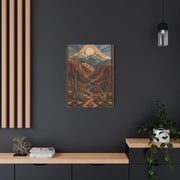 Layered Canyon Wood Mosaic Southwest Wall Art & Canvas Print