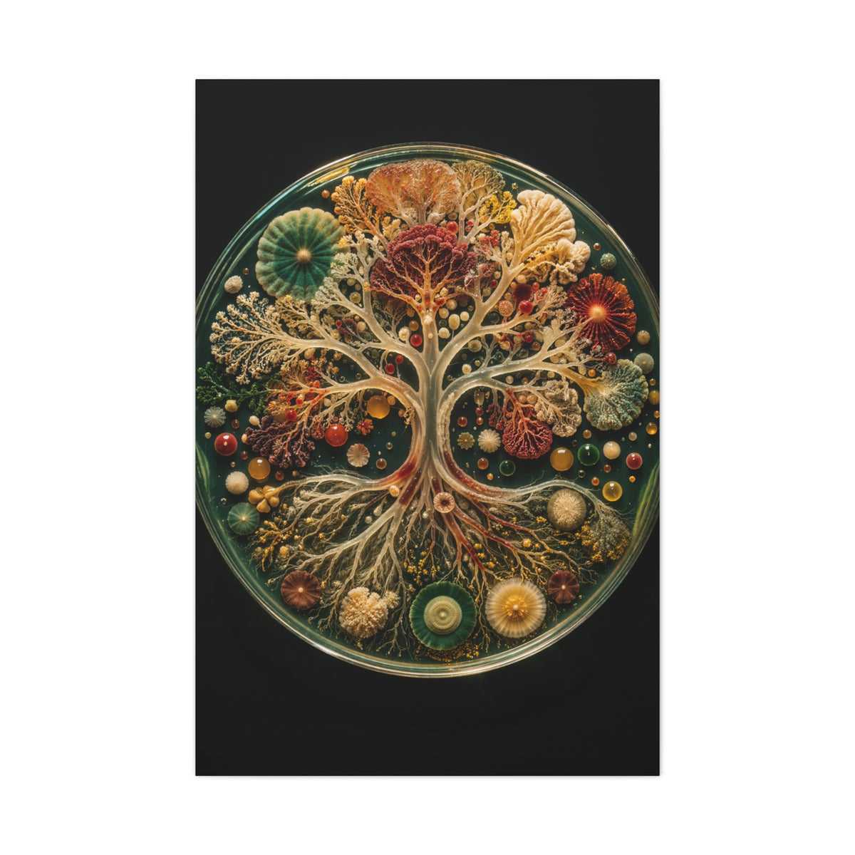 Agar Art Tree of Life Petri Study Wall Art & Canvas Print