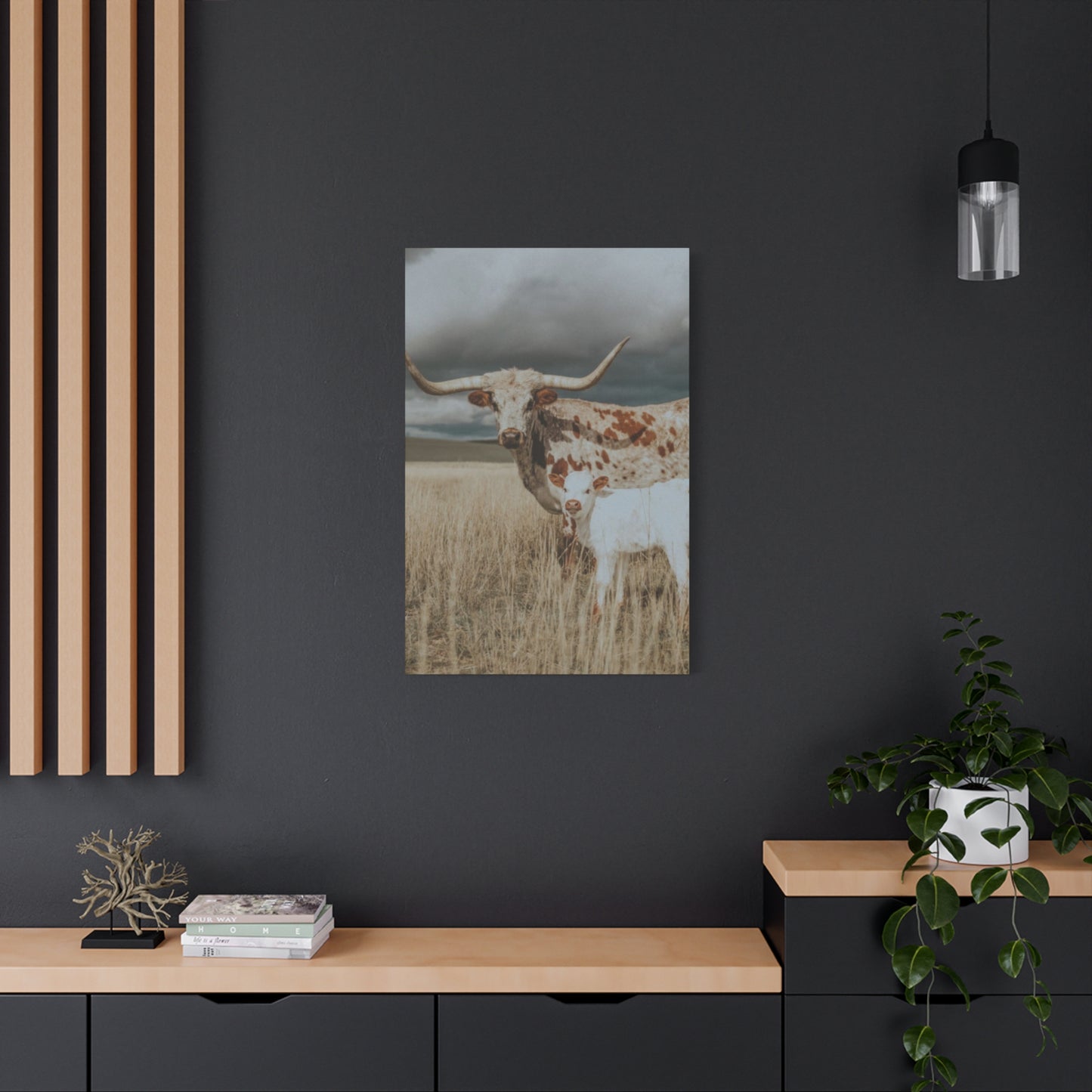 Wild Buffalo Family Longhorn Photos Wall Art & Canvas Prints