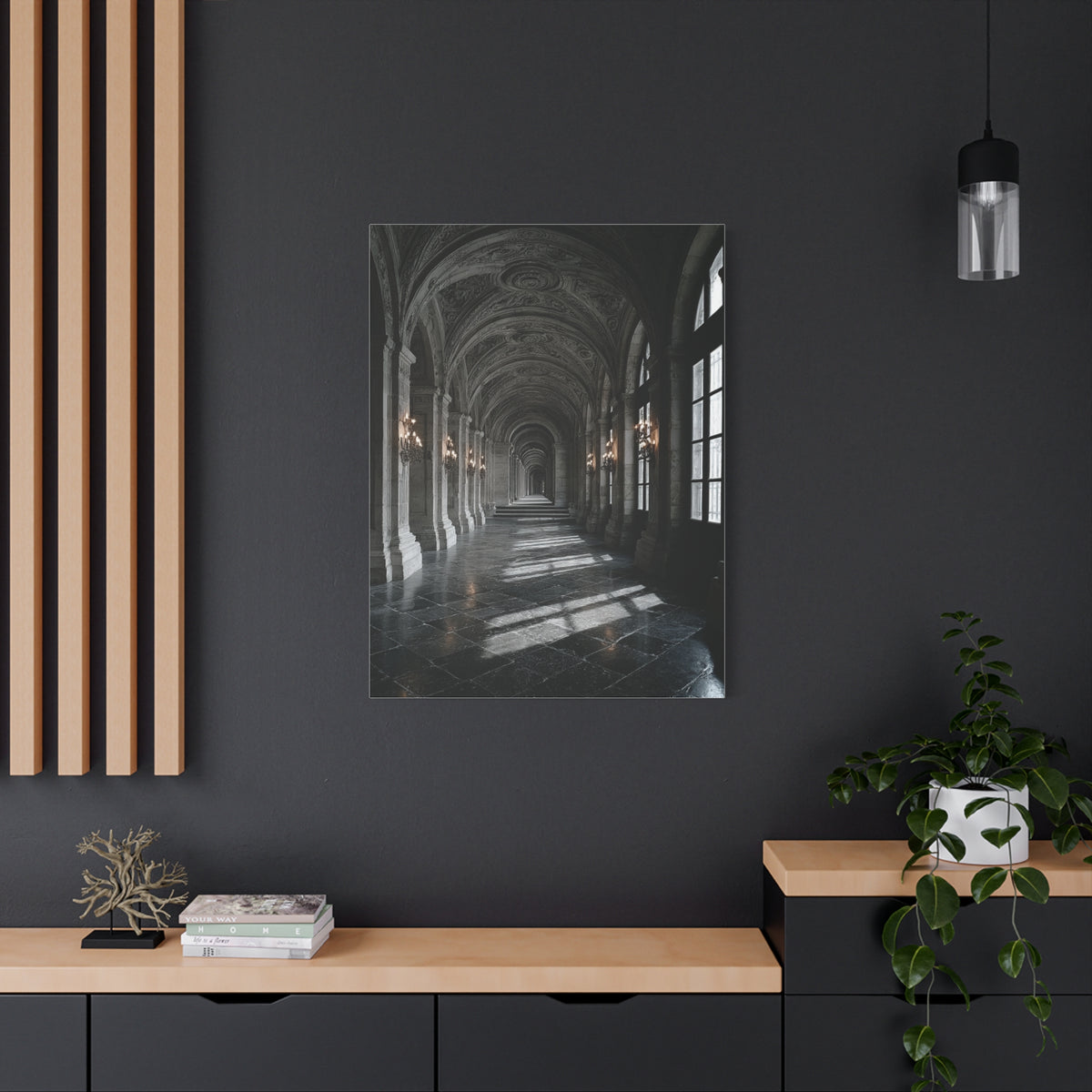 Grand Architectural Corridor Wall Art & Canvas Print