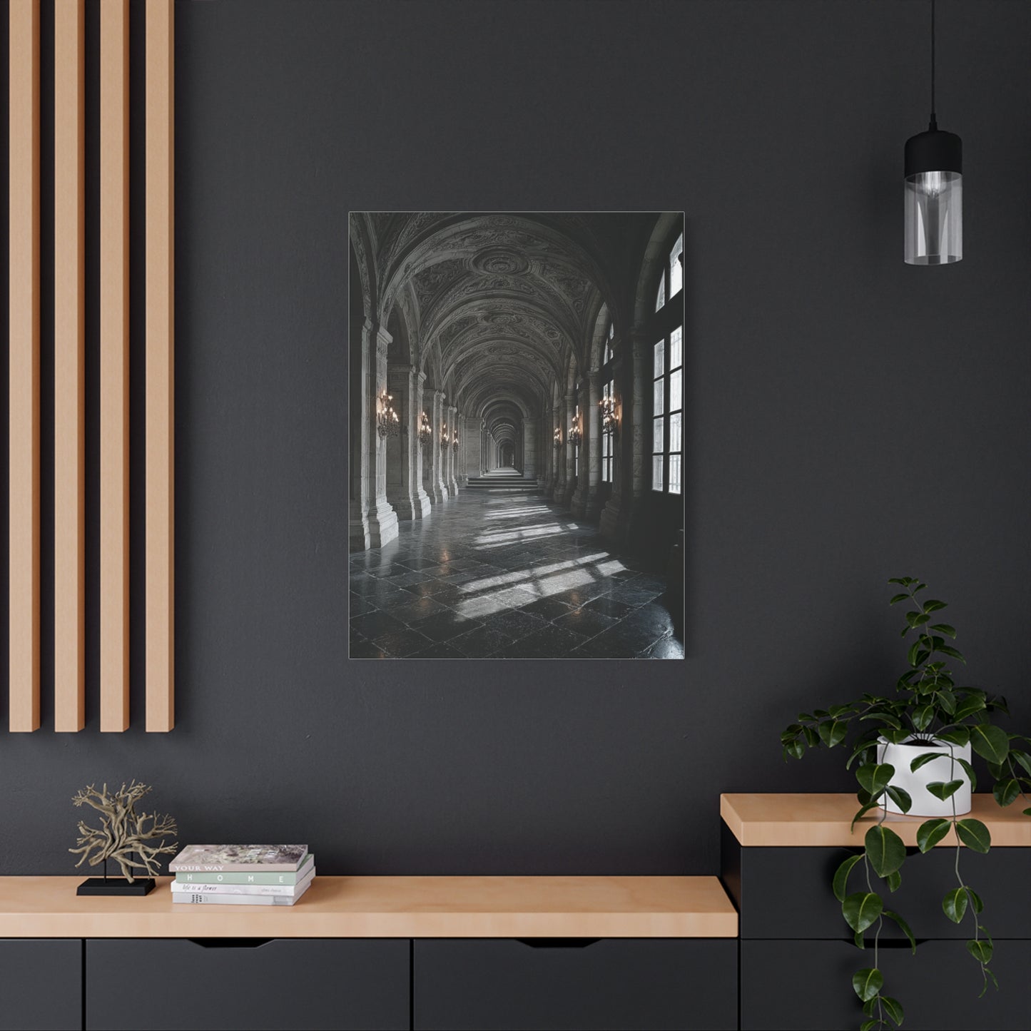 Grand Architectural Corridor Wall Art & Canvas Print