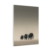 Minimal Elephant Family Dune Crossing Wall Art & Canvas Print