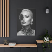 Monochrome Luxury Disc Portrait Wall Art & Canvas Print