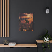 Raven on Moonlit Cemetery Gate Wall Art & Canvas Print
