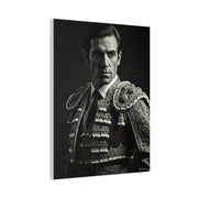 Stoic Warrior in Armor Black & White Wall Art & Canvas Prints