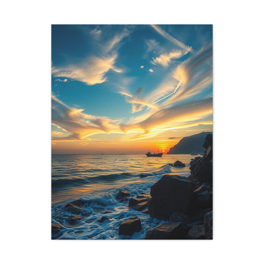 Gilded Wave Serenity Wall Art & Canvas Print