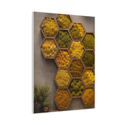 Honeycomb Preserved Moss Biophilic Installation Wall Art & Canvas Print
