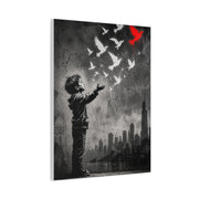 Freedom Birds Urban Stencil Street Wall Art & Canvas Print