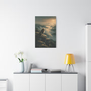 Lion on Cliff at Sunrise Sovereign View Wall Art & Canvas Print
