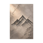 Minimalist Metal-Line Mountain Concept Wall Art & Canvas Print