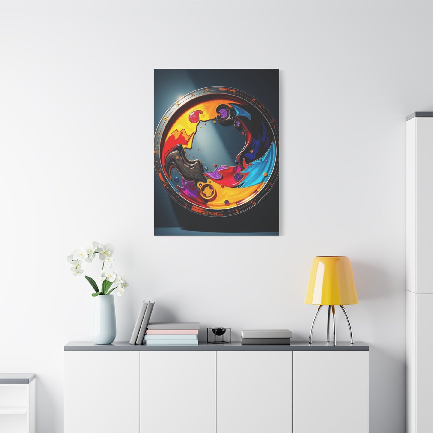 Masterpiece Circular Abstract Art Vision Wall Art & Canvas Print