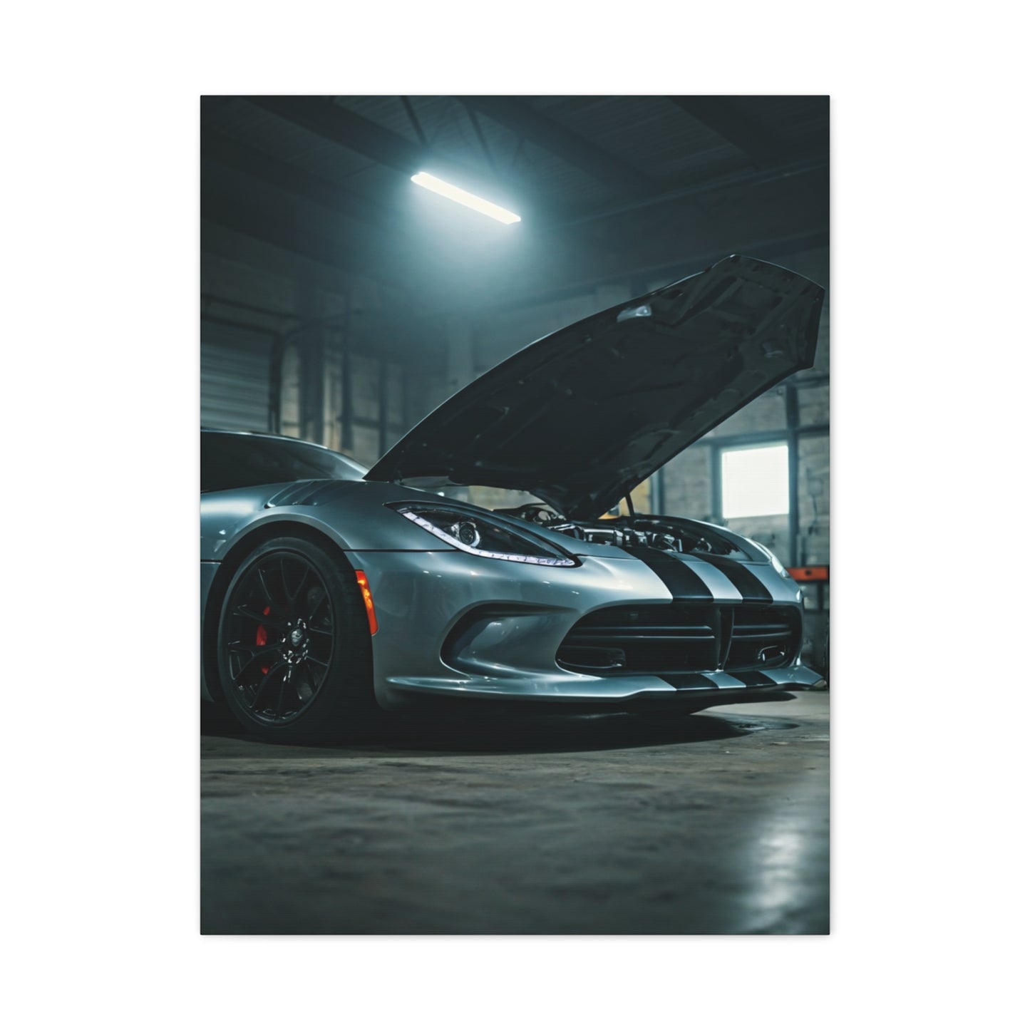 Dodge Viper Industrial Garage Power Presence Wall Art & Canvas Prints