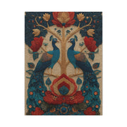 Folk Peacock Tree of Life Wall Art & Canvas Print