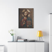 Christ Icon Mosaic Sacred Portrait Wall Art & Canvas Print