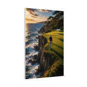 Cliffside Ocean Golf Green Wall Art & Canvas Print