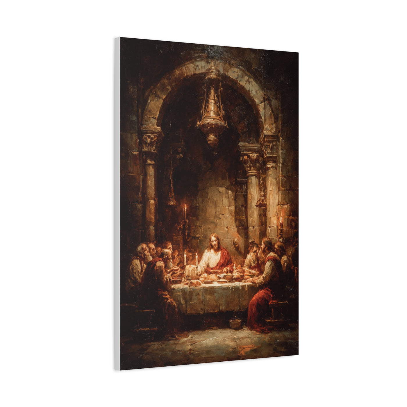 The Last Supper Candlelit Gathering Wall Art & Canvas Print