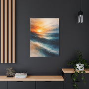 Ocean Sunrise Orange Horizon Wall Art & Canvas Print