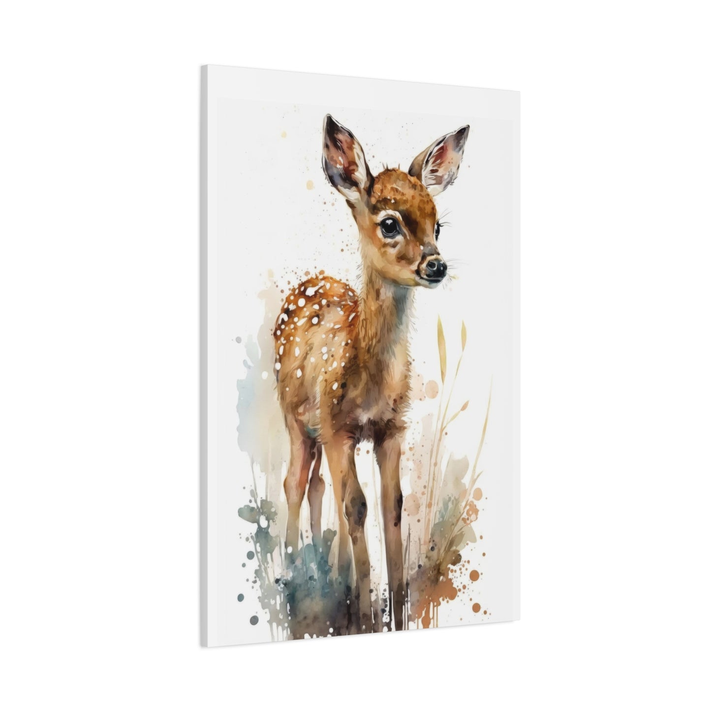 Baby Deer Watercolor Wall Art & Canvas Prints