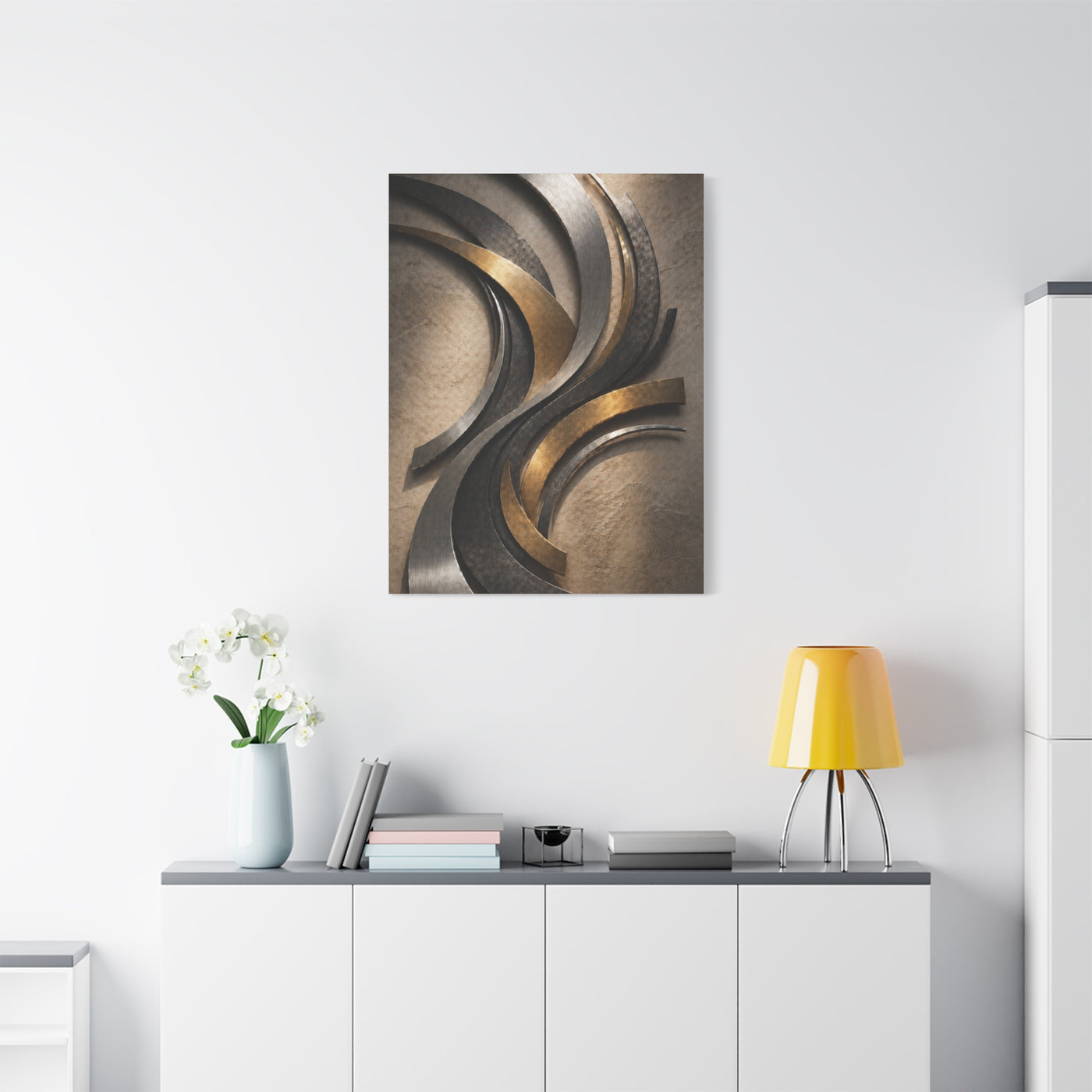 Executive Metal Wave Composition Wall Art & Canvas Print
