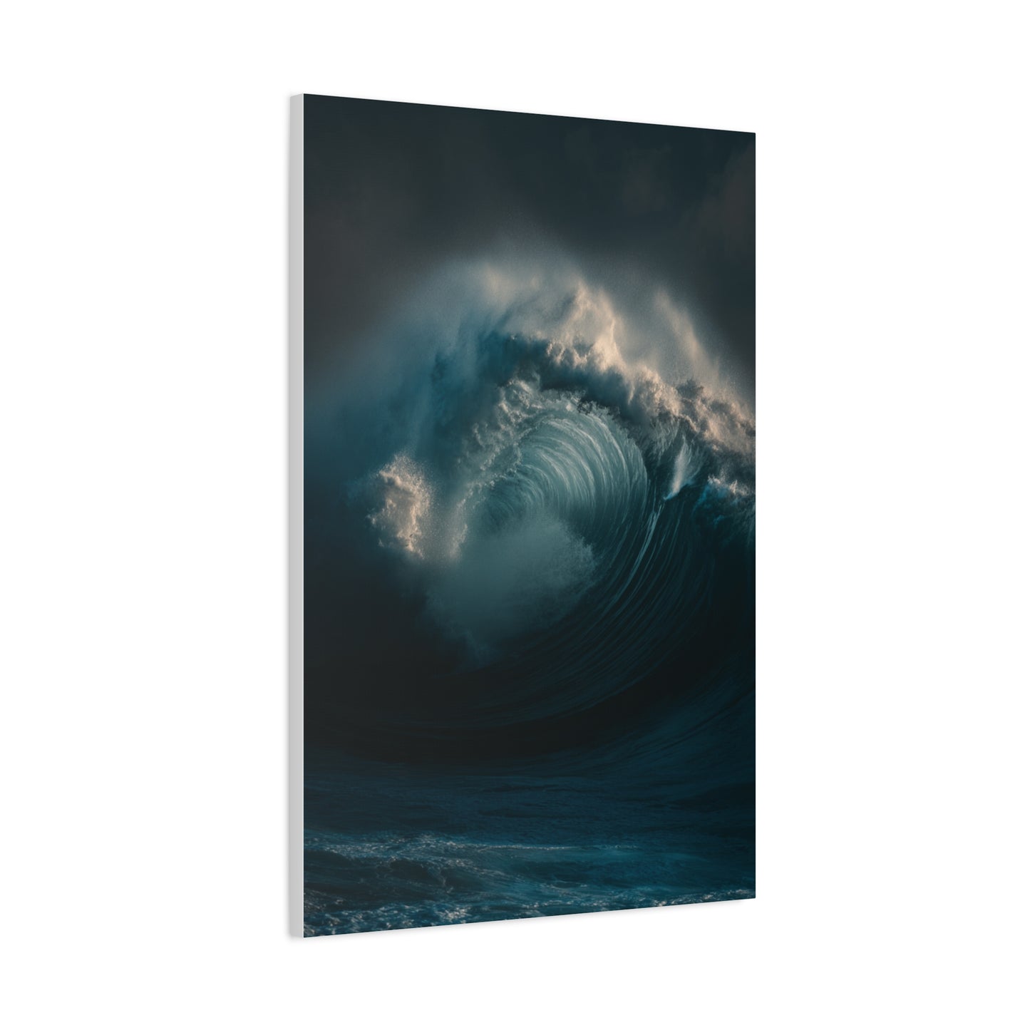 Powerful Ocean Wave Curling in Dramatic Motion Wall Art & Canvas Print