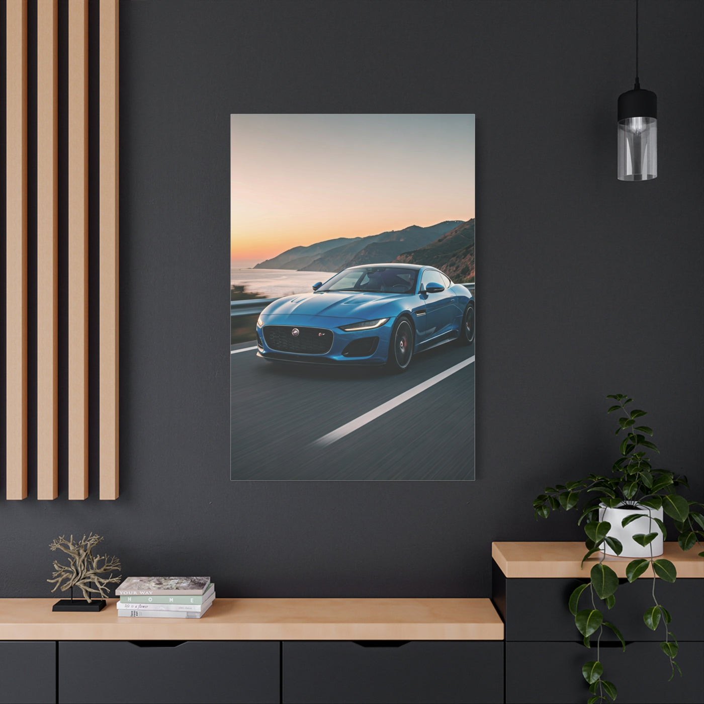 Jaguar F-Type Coastal Cliff Road Wall Art & Canvas Prints