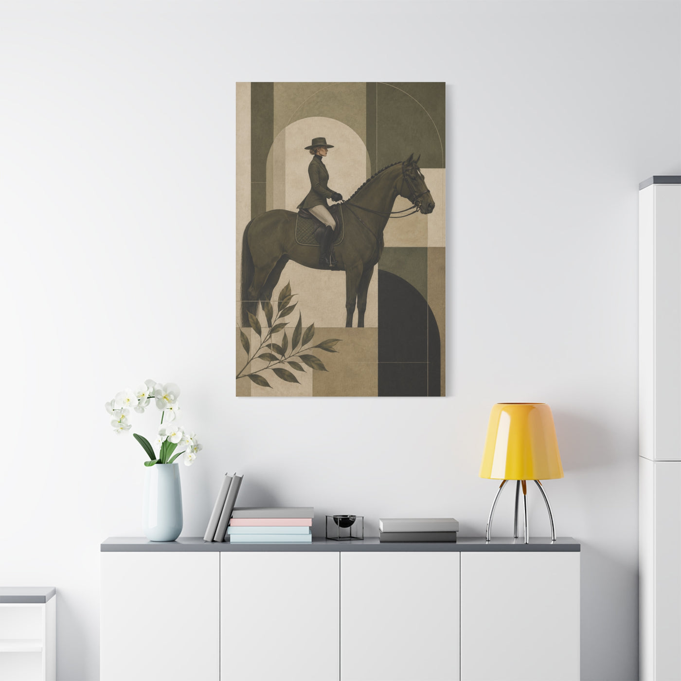 Equestrian Editorial Profile Composition Wall Art & Canvas Print