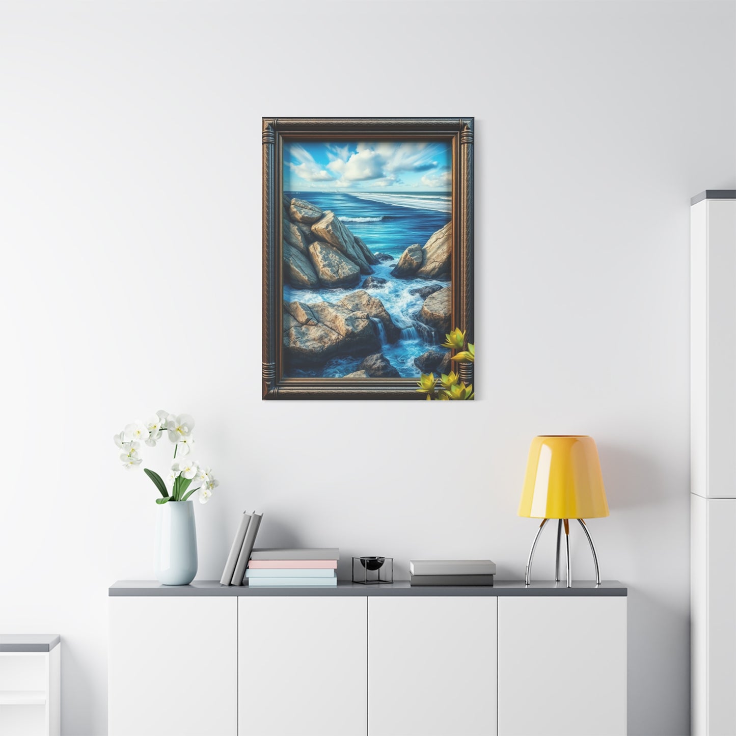 Serene Shoreline Elegance Wall Art & Canvas Print