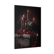 Raven with Candles and Crimson Roses Wall Art & Canvas Print