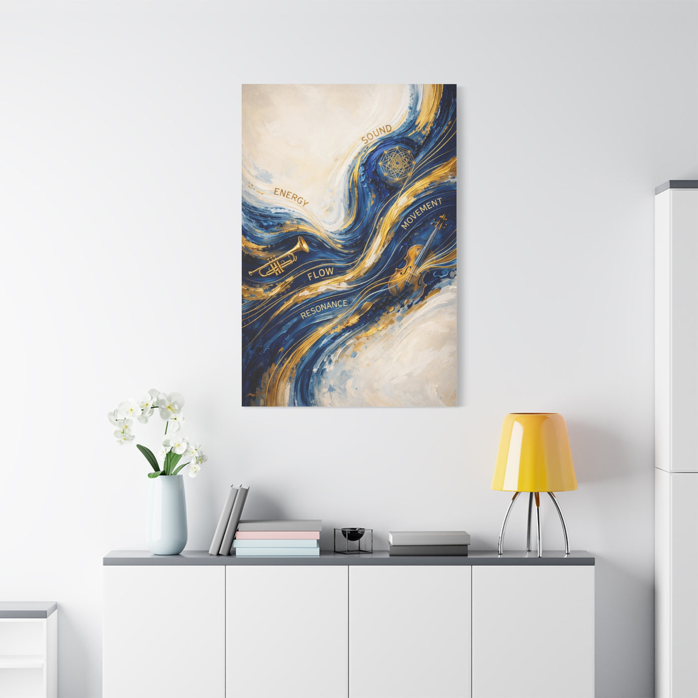 Energy Flow Resonance Abstract Wall Art & Canvas Print