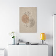 Minimal Line Couple Embrace Wall Art & Canvas Print