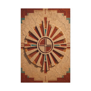 Sacred Sunburst Geometry Southwest Wall Art & Canvas Print