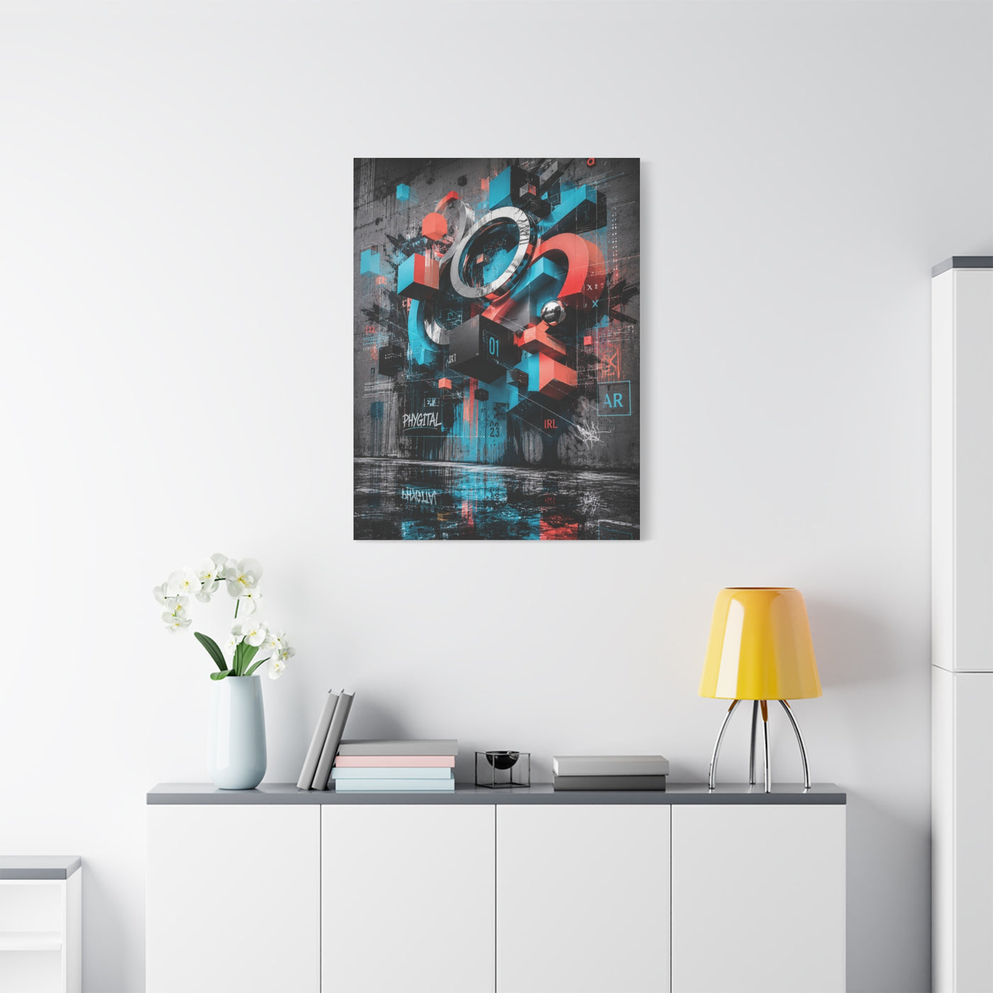 Phygital Abstract Graffiti Composition Street Wall Art & Canvas Print